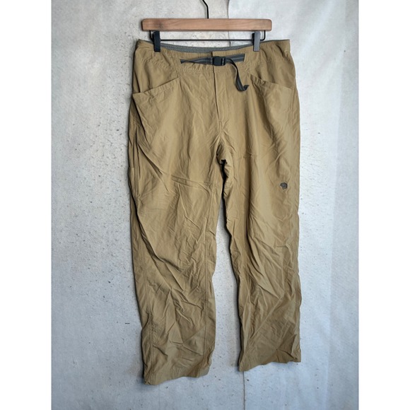 Mountain Hardwear Pants - Mountain Hardwear Womens Dynama/2 Ankle Pants Tan Khaki Hiking Belted Size 12/30
